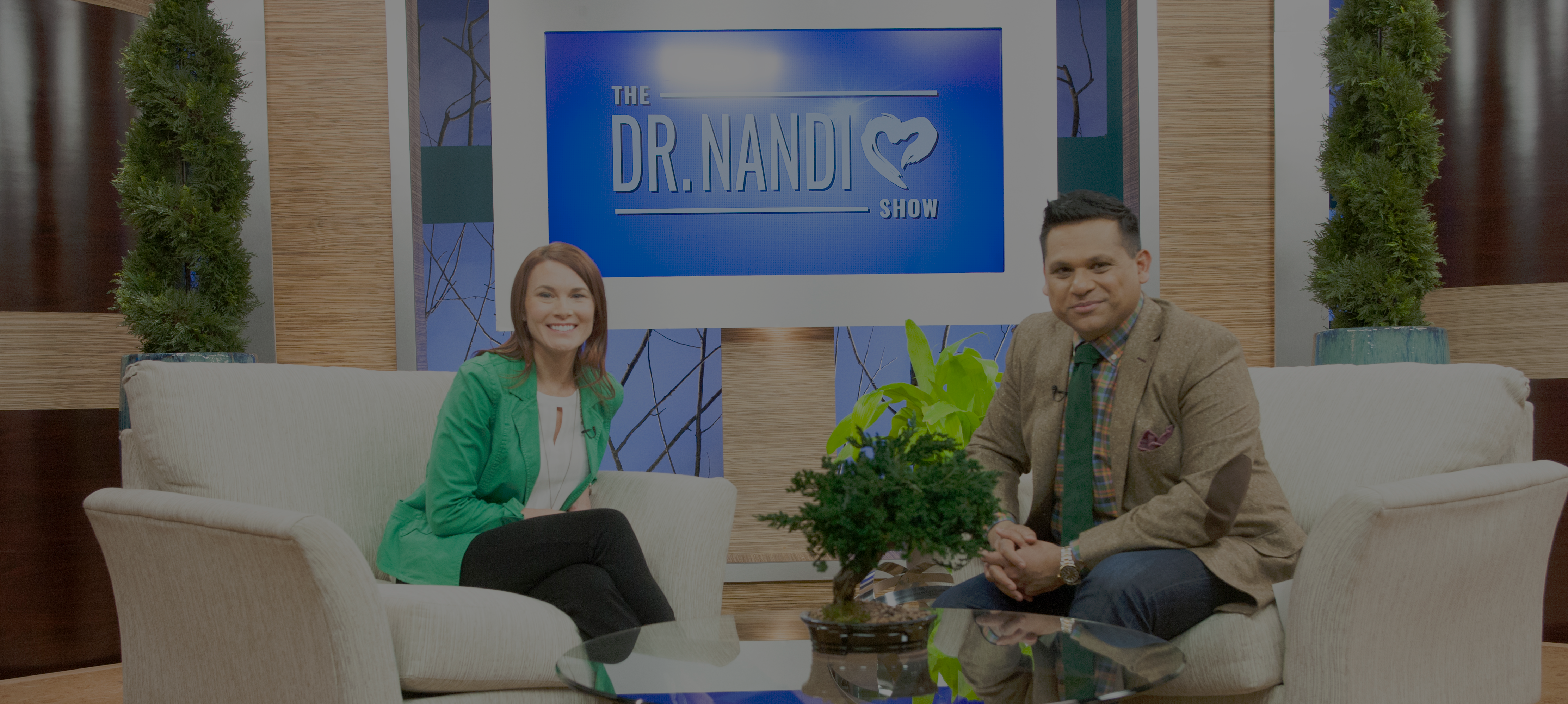 Dr. Deirdre Conroy and Dr. Nandi on the set of The Dr. Nandi Show.